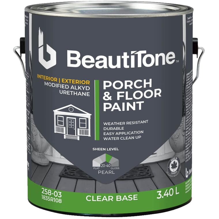 Interior / Exterior Modified Alkyd Porch & Floor Paint - Clear Base, 3.4 L