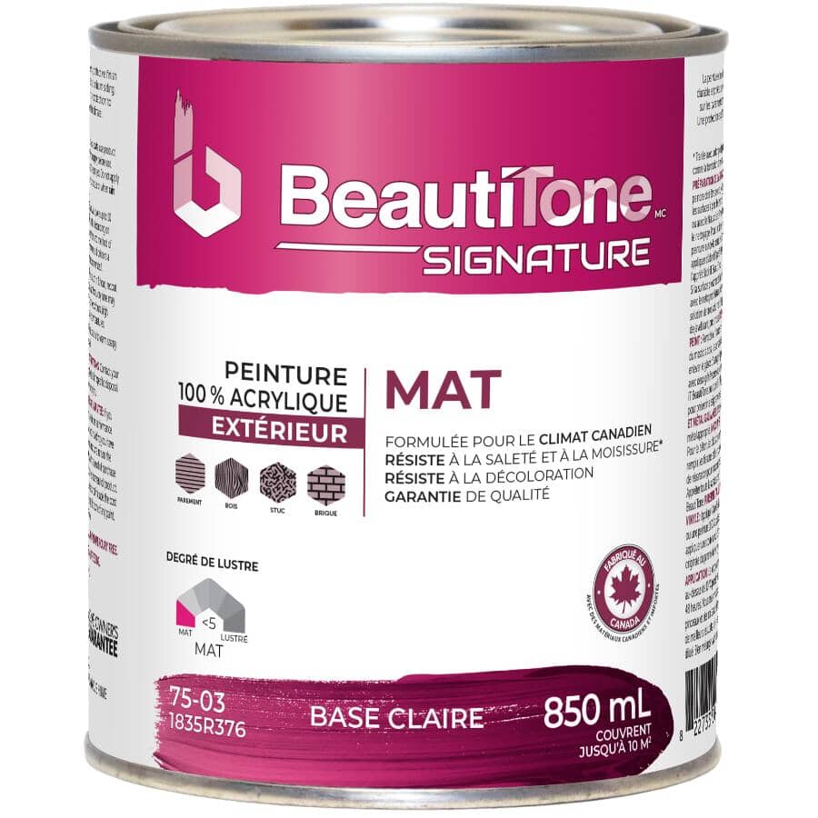 Peinture au latex extérieur, semi-lustré, base neutre, 3,78 litres main image 1