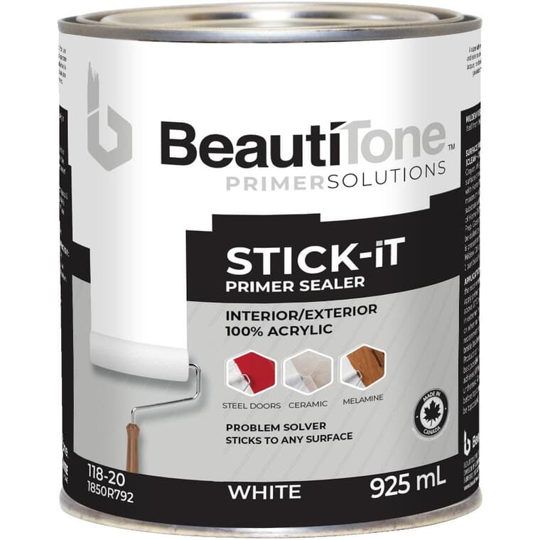 Interior / Exterior Acrylic Latex Stick It Primer Sealer - White, 925 ml