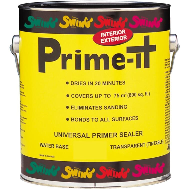 Prime-It Latex Primer-Sealer - Translucent, 3.78 L