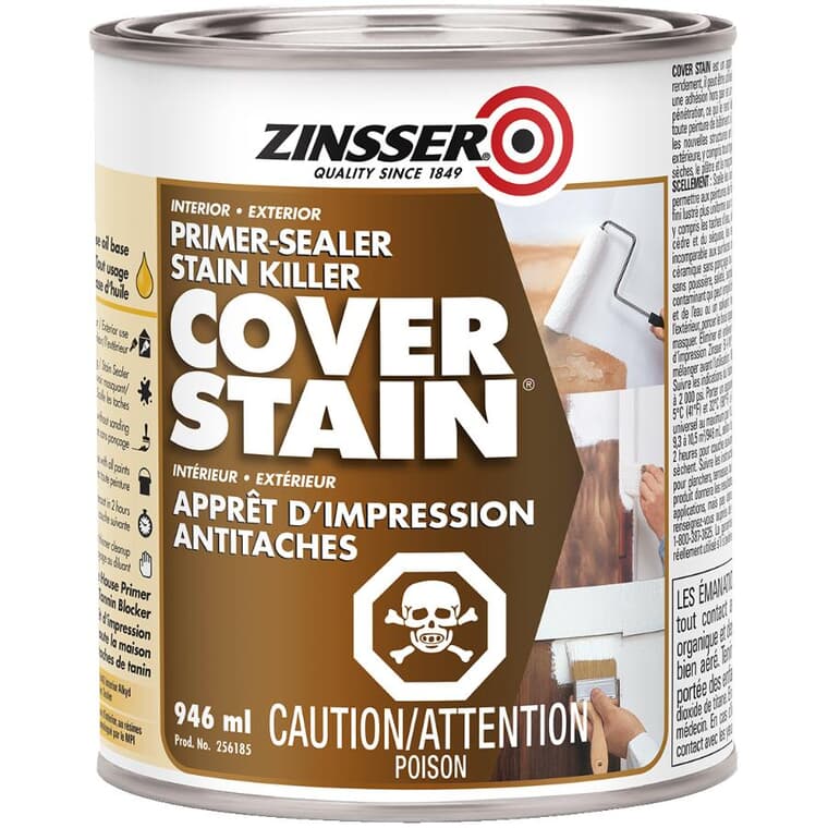Cover Stain Alkyd Primer-Sealer - White, 946 ml