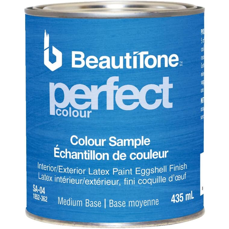Échantillon de couleur Perfect Colour pour intérieur et extérieur latex coquille d'oeuf, base moyenne, 435 ml
