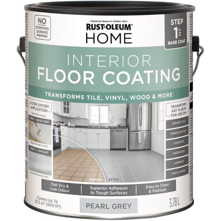 Interior Floor Coating Base Coat - Pearl Grey, 3.78 L