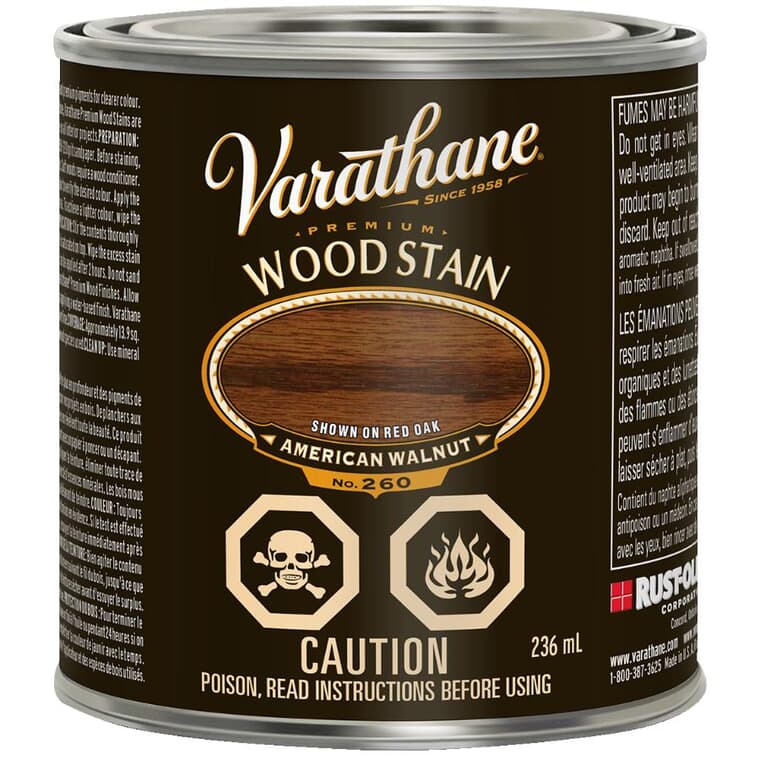 Premium Wood Stain - American Walnut, 236 ml