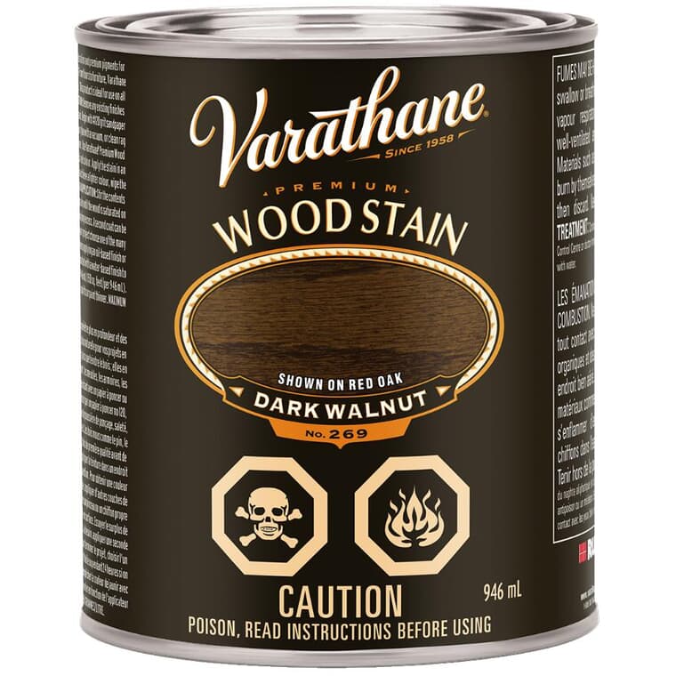 Premium Wood Stain - Dark Walnut, 946 ml