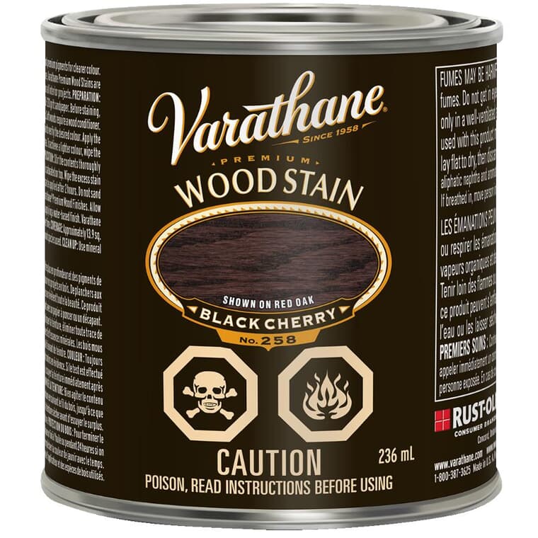 Premium Wood Stain - Black Cherry, 236 ml