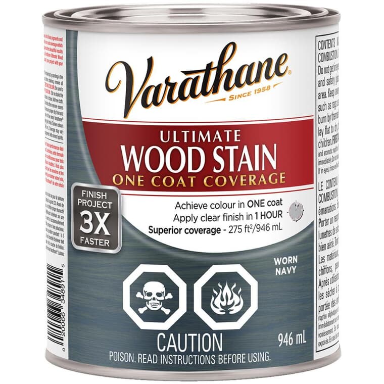 Ultimate Wood Stain - Worn Navy, 946 ml