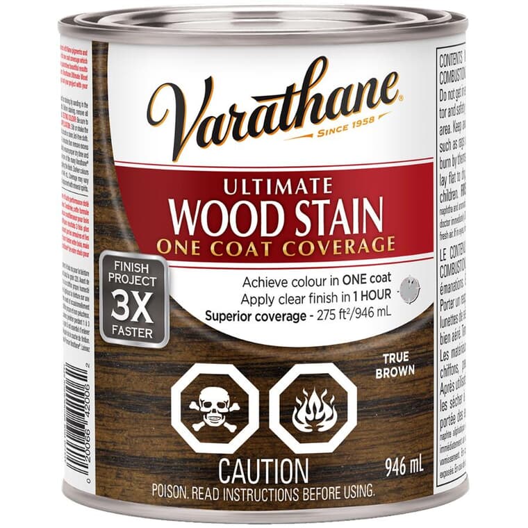 Ultimate Wood Stain - True Brown, 946 ml