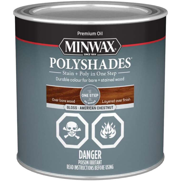 PolyShades Stain & Polyurethane - Gloss Chestnut, 236 ml
