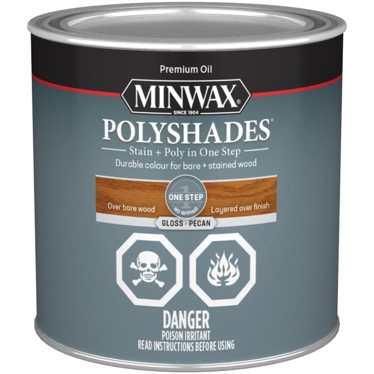 PolyShades Stain & Polyurethane - Gloss Pecan, 236 ml