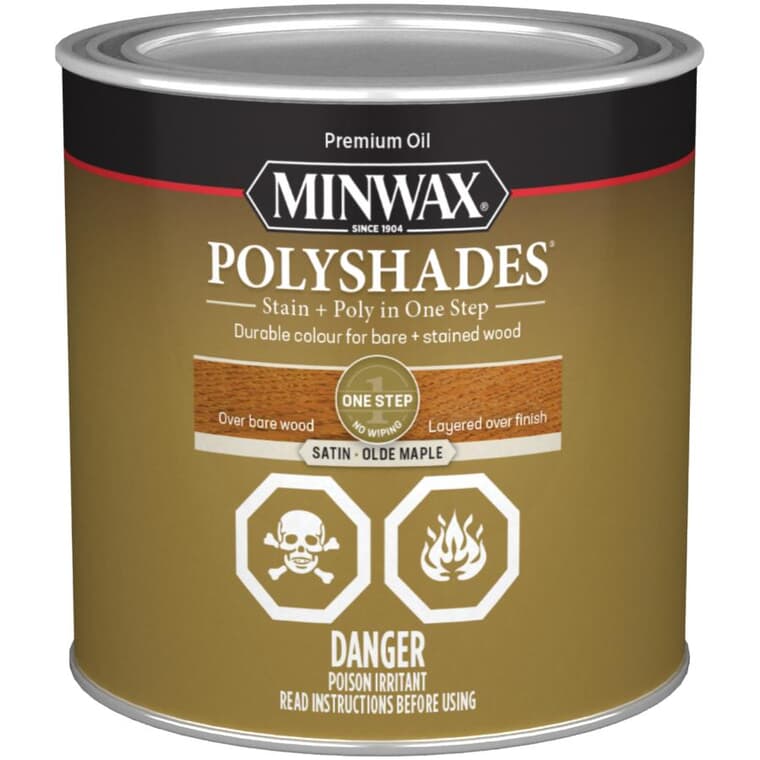 PolyShades Stain & Polyurethane - Satin Old Maple, 236 ml