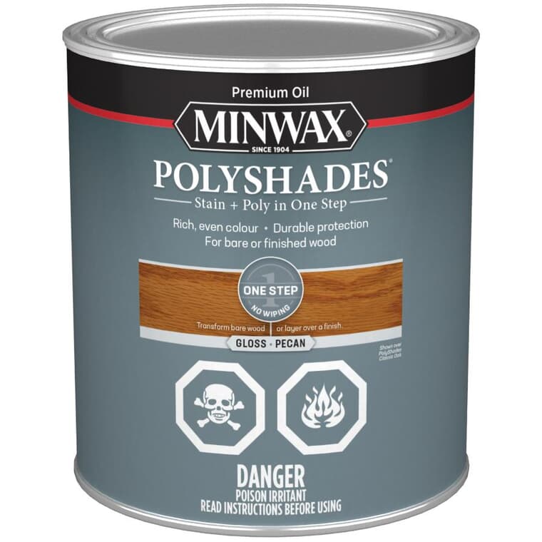 PolyShades Stain & Polyurethane - Gloss Pecan, 946 ml