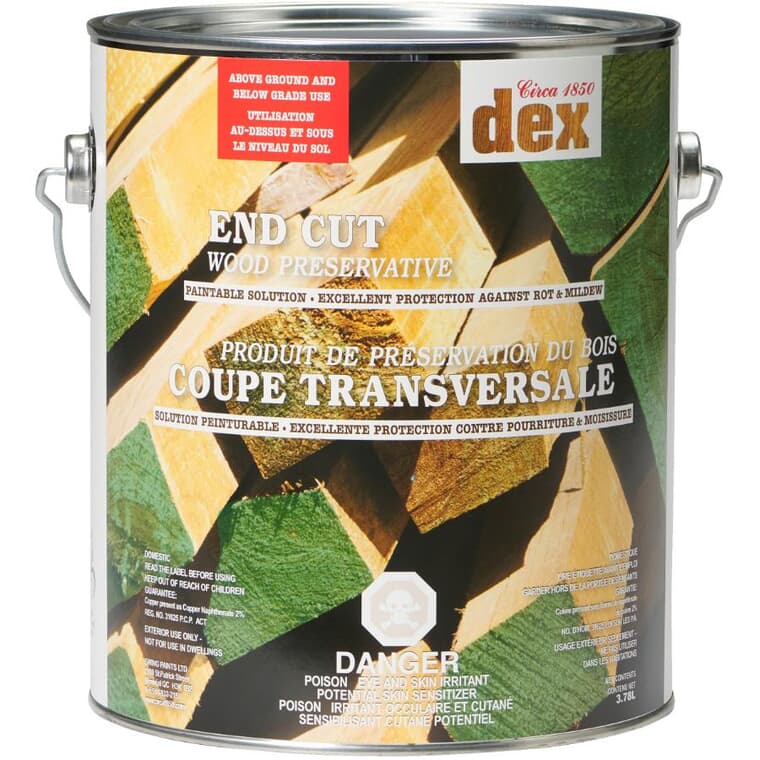 Dex End Cut Wood Preserver - Soft Green, 3.78 L