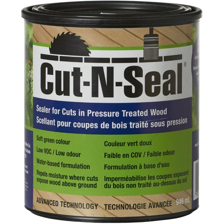 End Cut Pressure Treated Wood Preservative - Soft Green, 946 ml