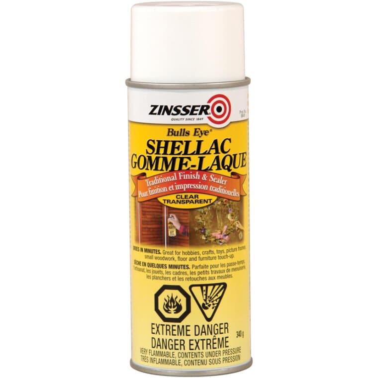 Bulls Eye Shellac Traditional Finish & Sealer Spray - Clear, 340 g