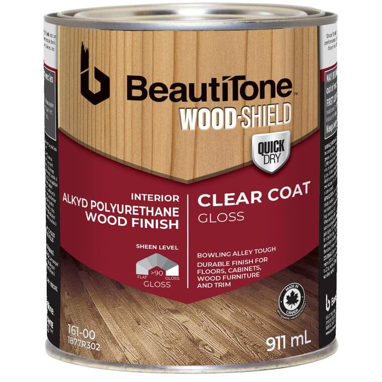 Polyurethane Wood Finish - Clear Gloss Coat, 911 ml