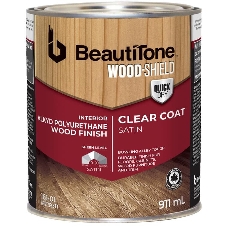 Polyurethane Wood Finish - Satin Clear Coat, 911 ml