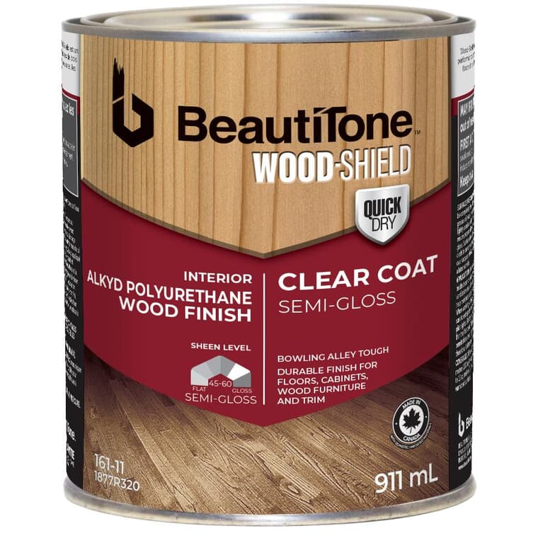 Polyurethane Wood Finish - Semi Gloss Clear Coat, 911 ml