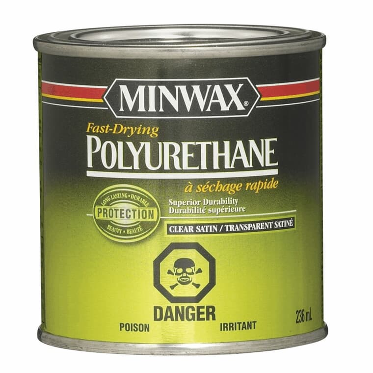 Fast Drying Polyurethane Finish - Clear Satin, 236 ml