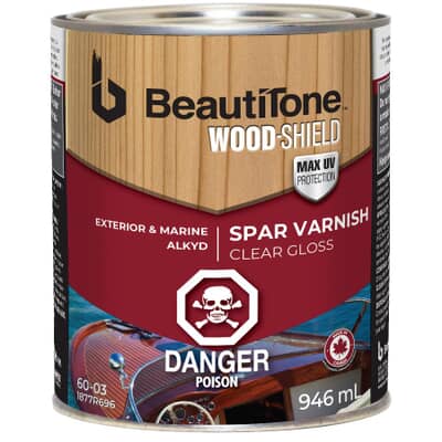 Beauti Tone 946ml Spar Gloss Alkyd Varnish Home Hardware Spar Gloss Alkyd Varnish Home Hardware, Marine Varnish For Outdoor Furniture