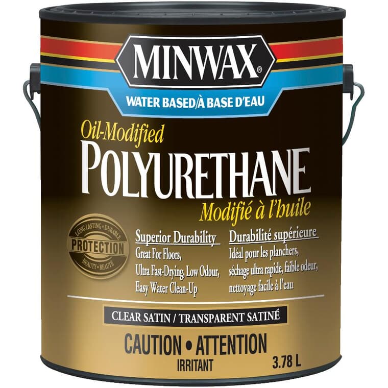 Polyurethane Finish - Clear Satin, 3.78 L