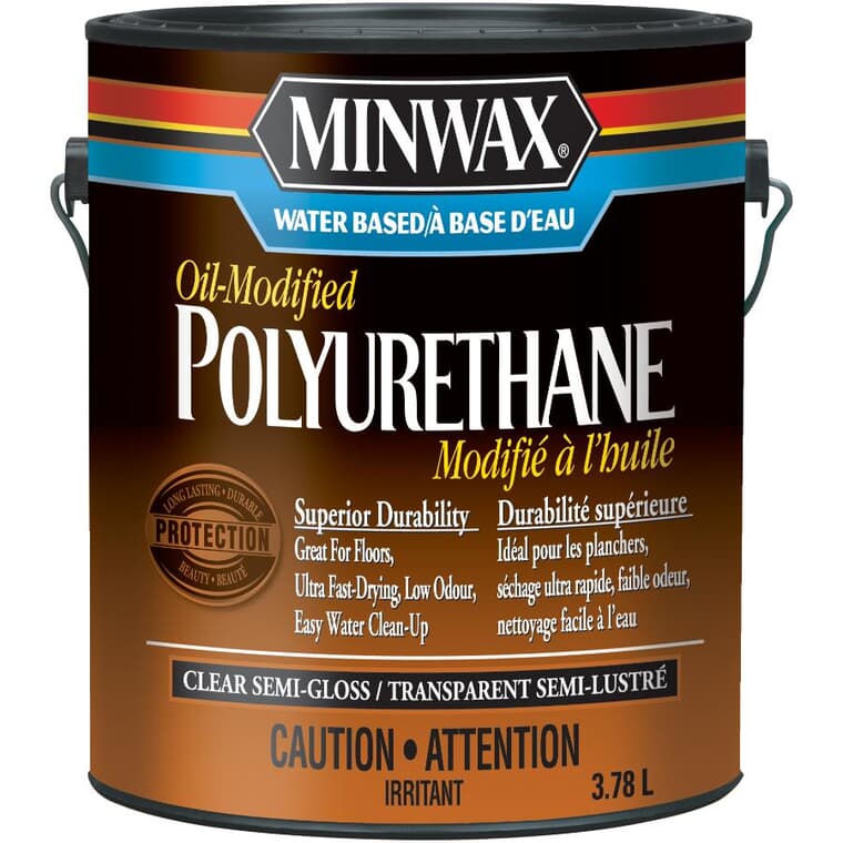 Fini au polyuréthane, semi-lustré, clair, 3,78 L