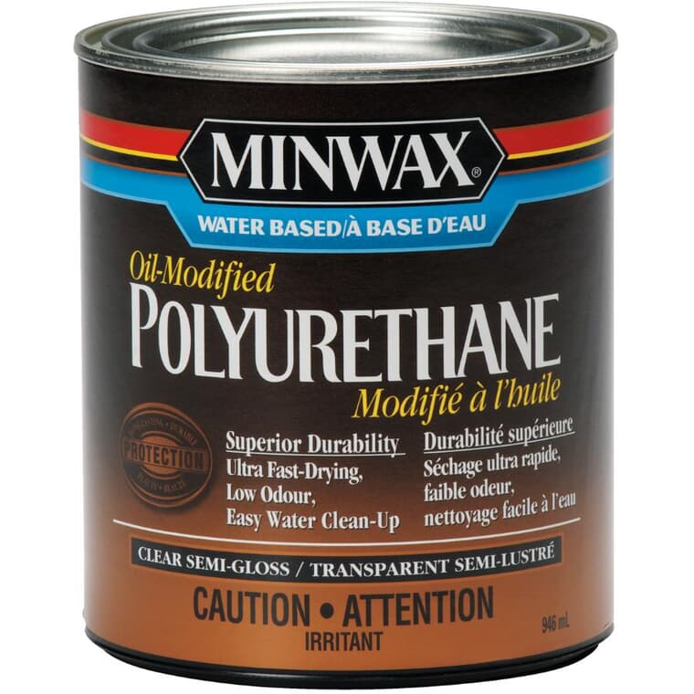 Fini au polyuréthane, semi-lustré, clair, 946 ml