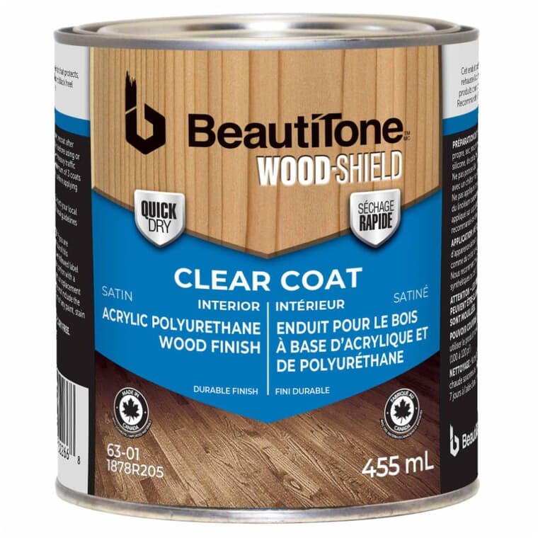 Acrylic Polyurethane Wood Finish - Interior Satin, 455 ml