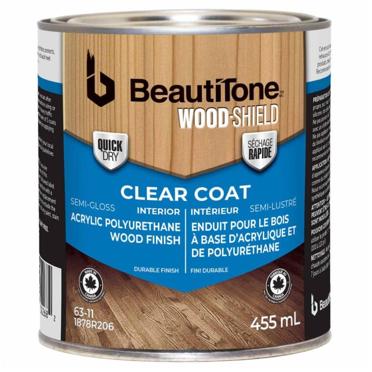 Acrylic Polyurethane Wood Finish - Interior Semi-Gloss, 455 ml