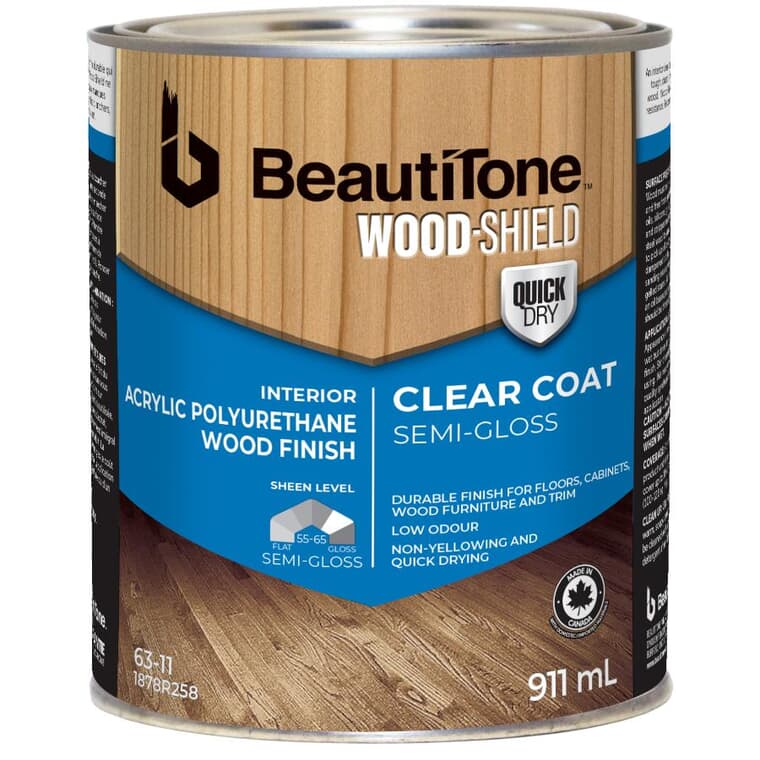 Acrylic Polyurethane Wood Finish - Interior Semi-Gloss, 911 ml