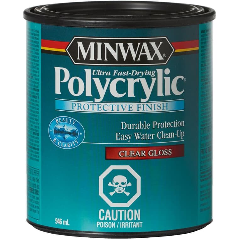 Polycrylic Protective Finish - Clear Gloss, 946 ml