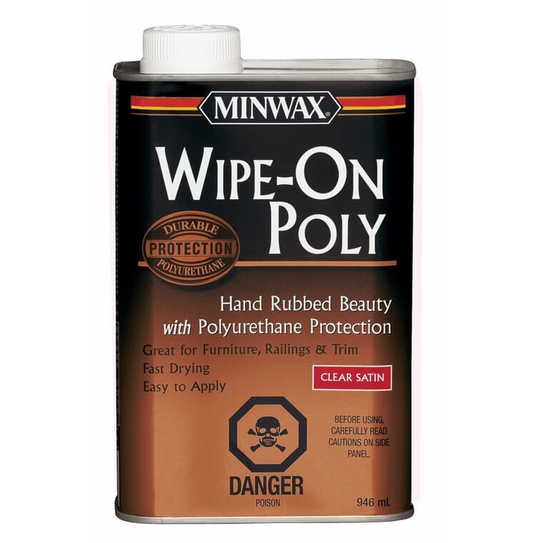 Wipe-On Polyurethane Finish - Clear Satin, 946 ml