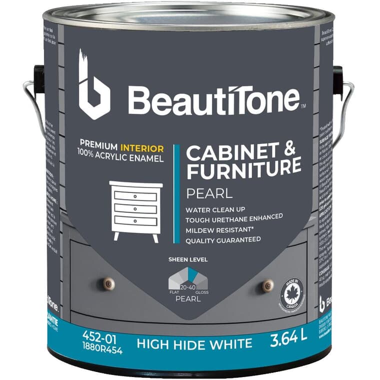 Cabinet & Furniture Interior Acrylic Paint - High Hide White, 3.64 L