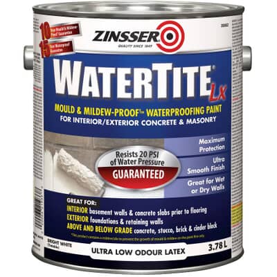 Zinsser Watertite Latex Waterproofer Paint Home Hardware - Retaining Wall Waterproofing Home Depot