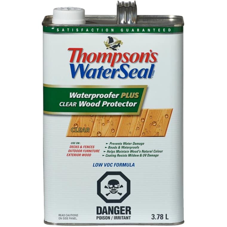 Waterproofer Plus Tinted Wood Protector - Clear, 3.78 L