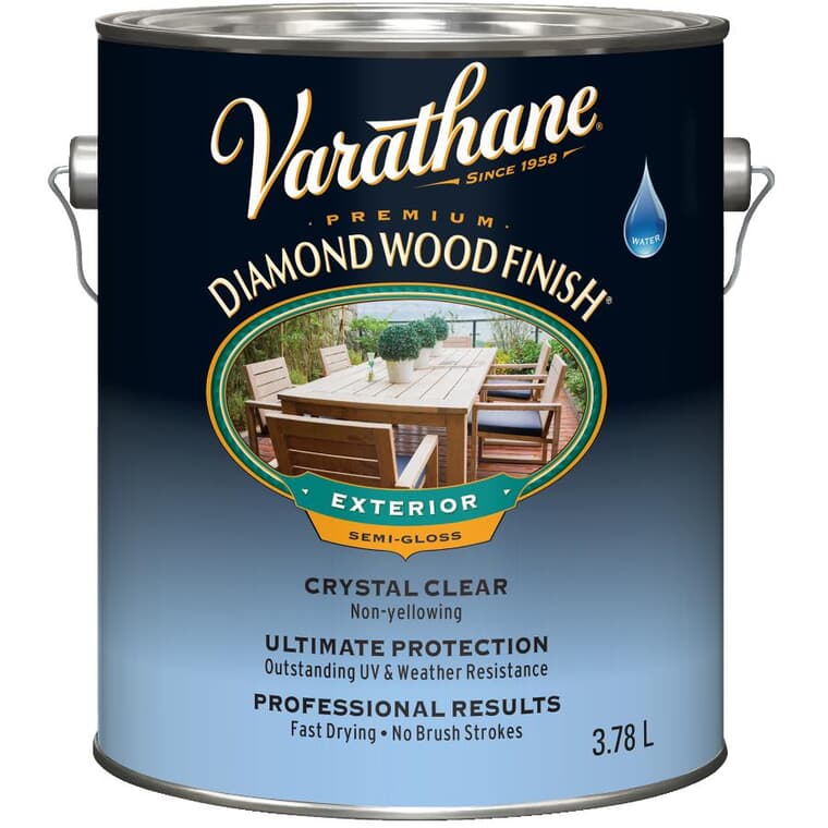 Outdoor Diamond Wood Finish - Clear Semi-Gloss, 3.78 L