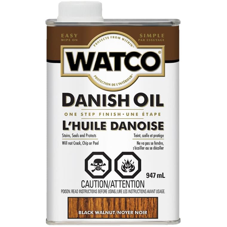 Danish Oil Finish - Black Walnut, 947 ml