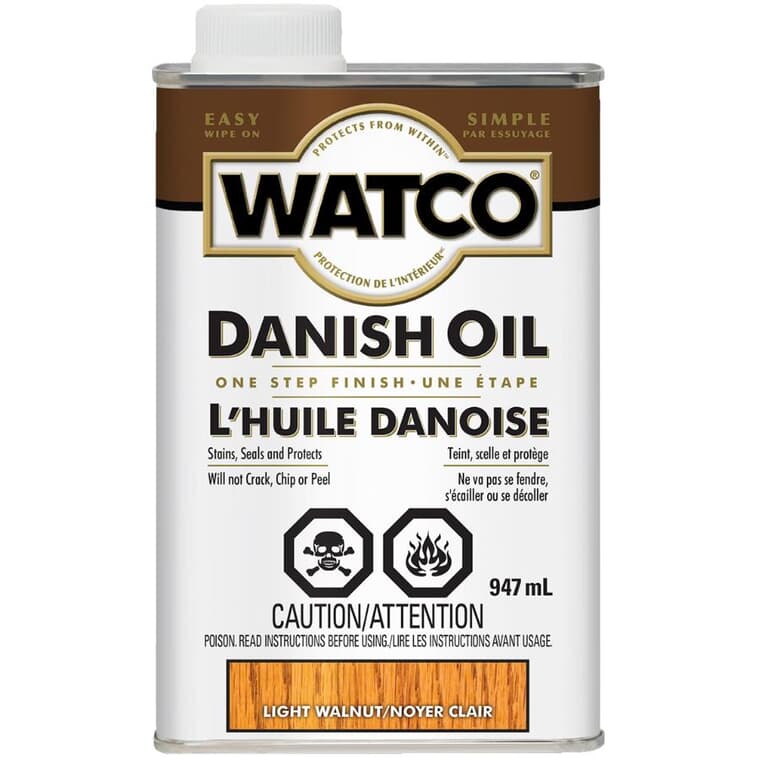 Danish Oil Finish - Light Walnut, 947 ml