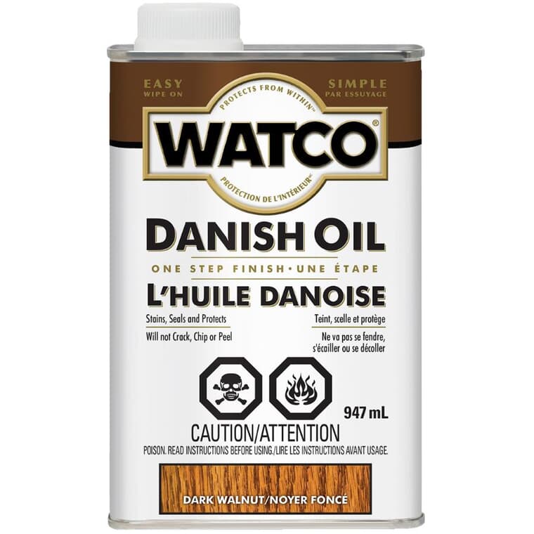 Danish Oil Finish - Dark Walnut, 947 ml