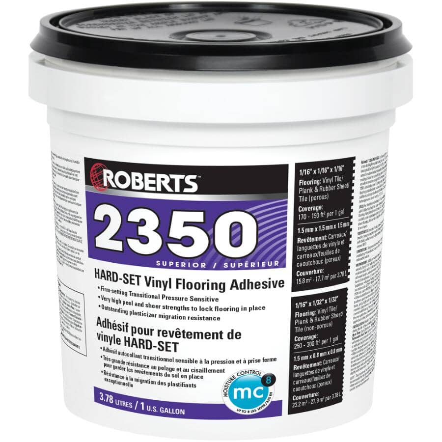 ROBERTS:Adhésif 2350 pour revêtement de sol en vinyle, 3,78 L