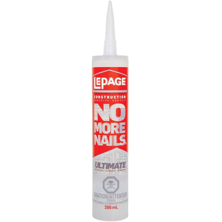 No More Nails Ultimate Construction Adhesive - Crystal Clear, 266 ml