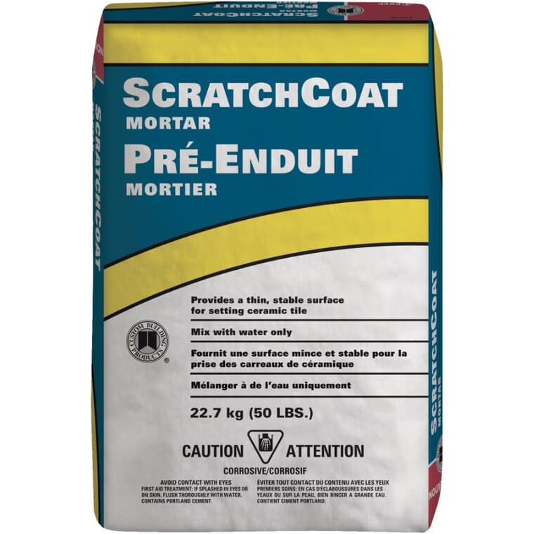 Scratch Coat Tile Mortar - Grey, 50 lb