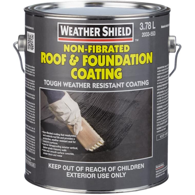 Non-Fibrated Roof & Foundation Coating - 3.78 L