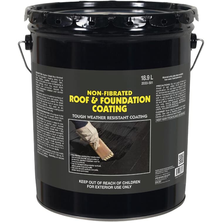 Non-Fibrated Roof & Foundation Coating - 18.9 L