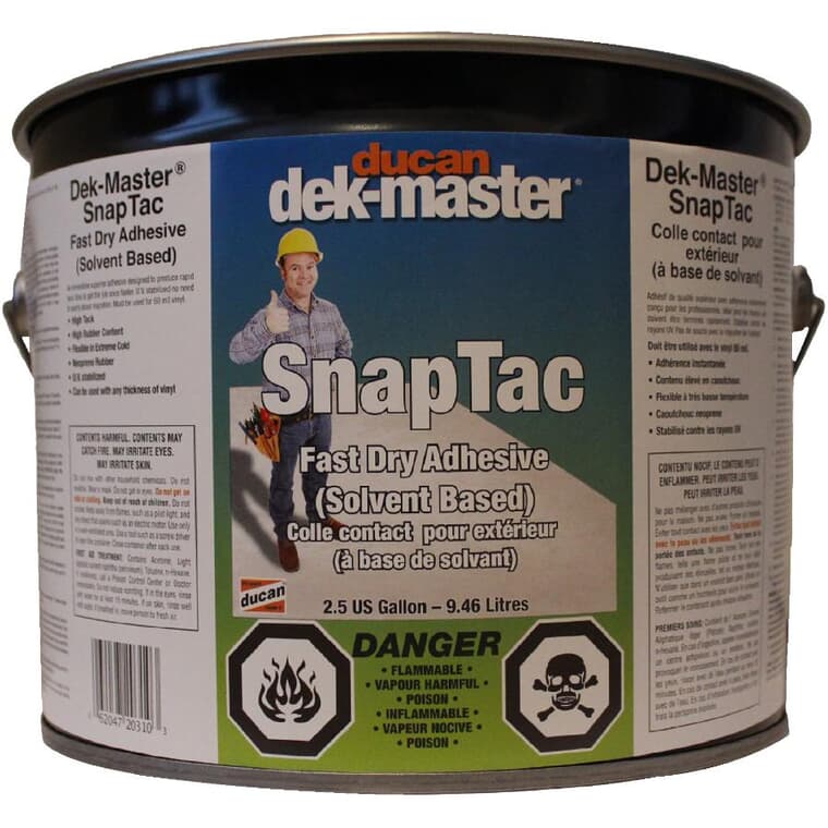 Adhésif à séchage rapide SnapTac Dek-Master, 2,5 gallons