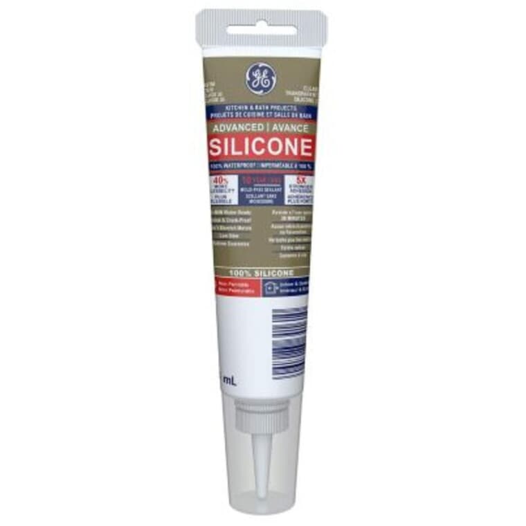Scellant Silicone II pour cuisine et salle de bain, transparent, 82,8 ml