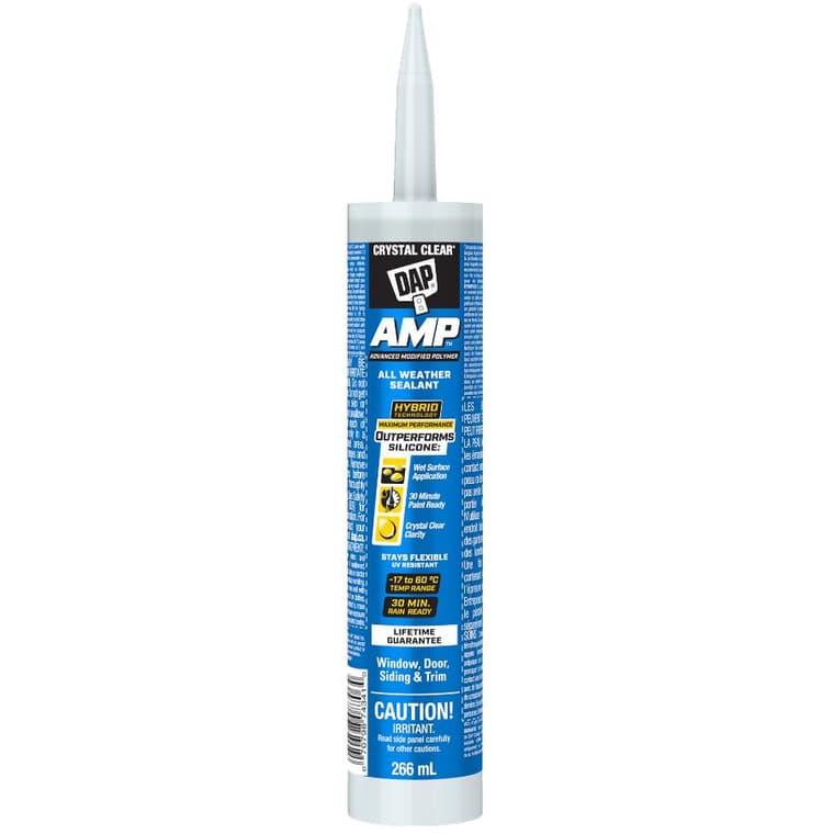 AMP All Weather Window, Door and Siding Sealant - Clear, 266 ml