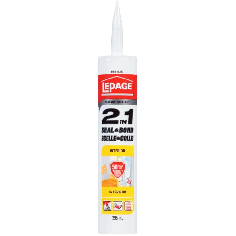 2 in 1 Seal & Bond Interior Acrylic Sealant - Clear, 295 ml