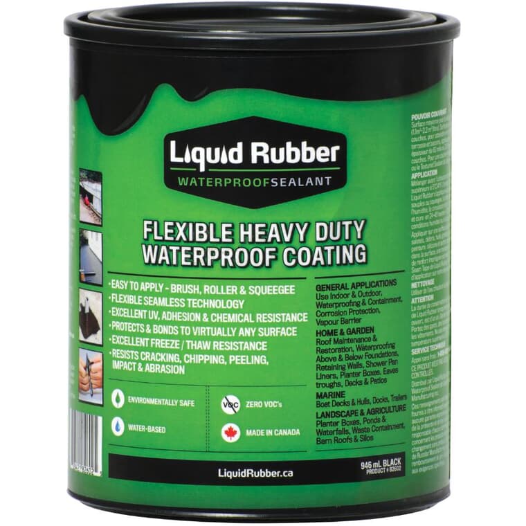 Flexible Waterproof Sealant - Black, 946 ml
