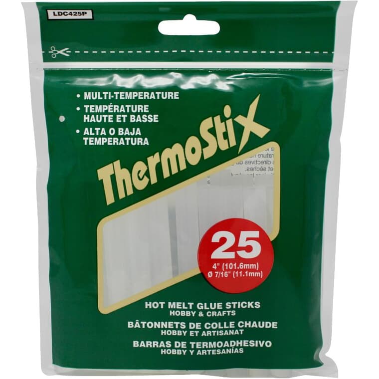 Paquet de 25 bâtons thermofusibles de colle pour toutes les températures, 4 po